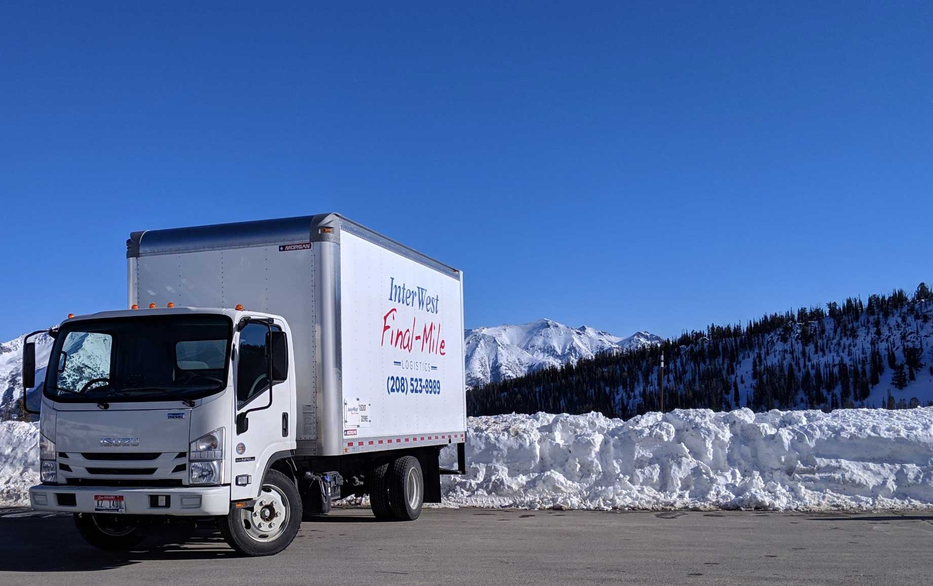 final-mile-truck-snow-mountain-scenic-route